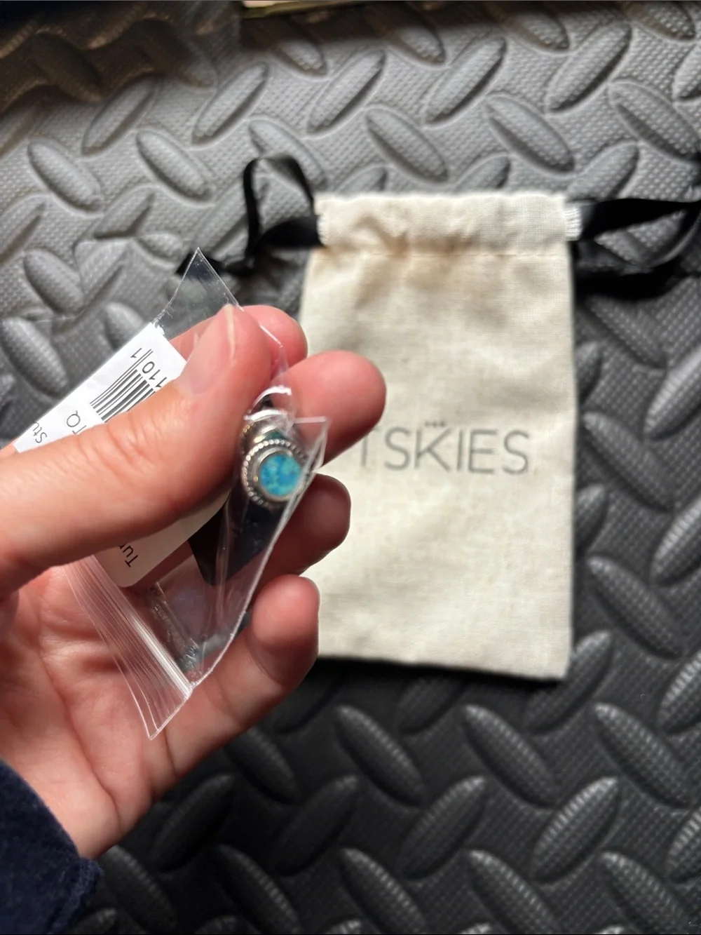 NWT TSKIES Turquoise Round Stud Earrings